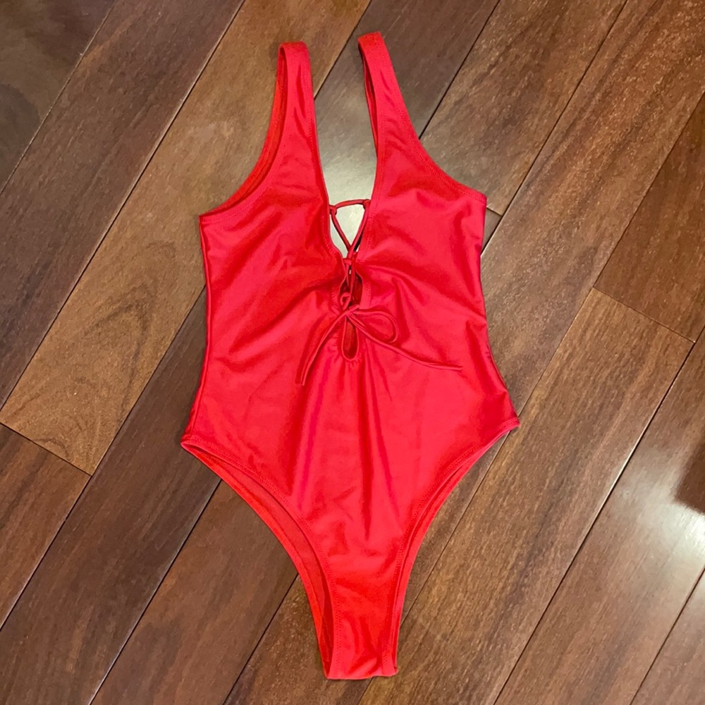 One Piece Low Cut Bathing Suit
